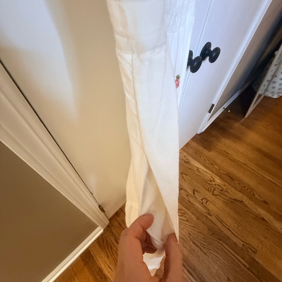 Anthropologie Boho Embroidered White Maxi Dress with Colorful Motifs - Picture 3 of 4